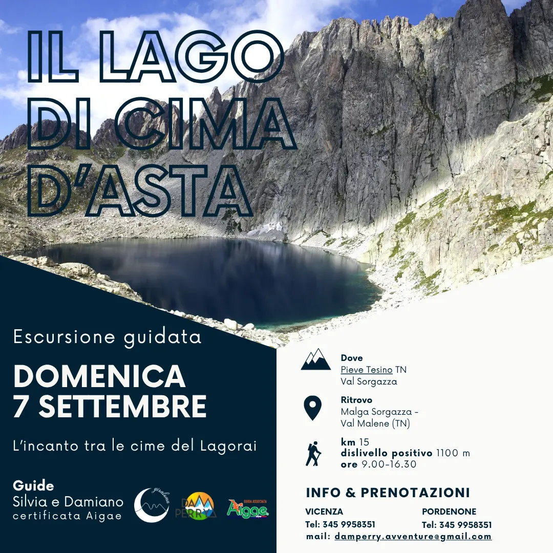 Locandina escursione Il misterioso lago di Cima d’Asta
