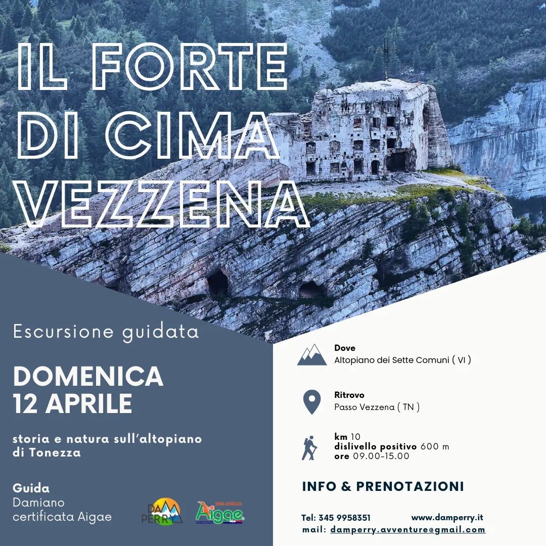 Locandina escursione Il forte di cima Vezzena – l’occhio degli altipiani